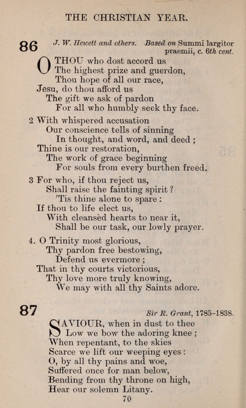 The English Hymnal page 70