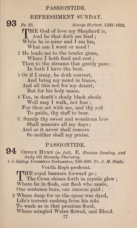 The English Hymnal page 77