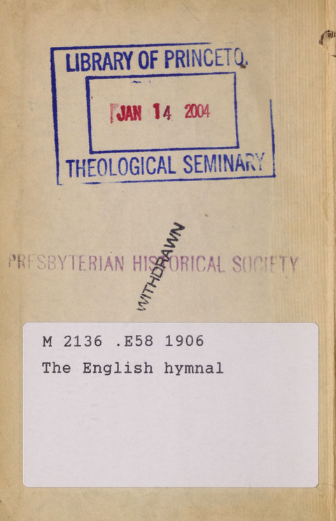 The English Hymnal page i