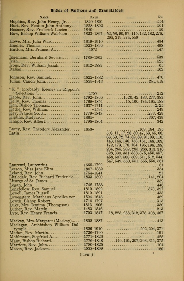 The Hymnal: as authorized and approved by the General Convention of the Protestant Episcopal Church in the United States of America in the year of our Lord 1916 page 57