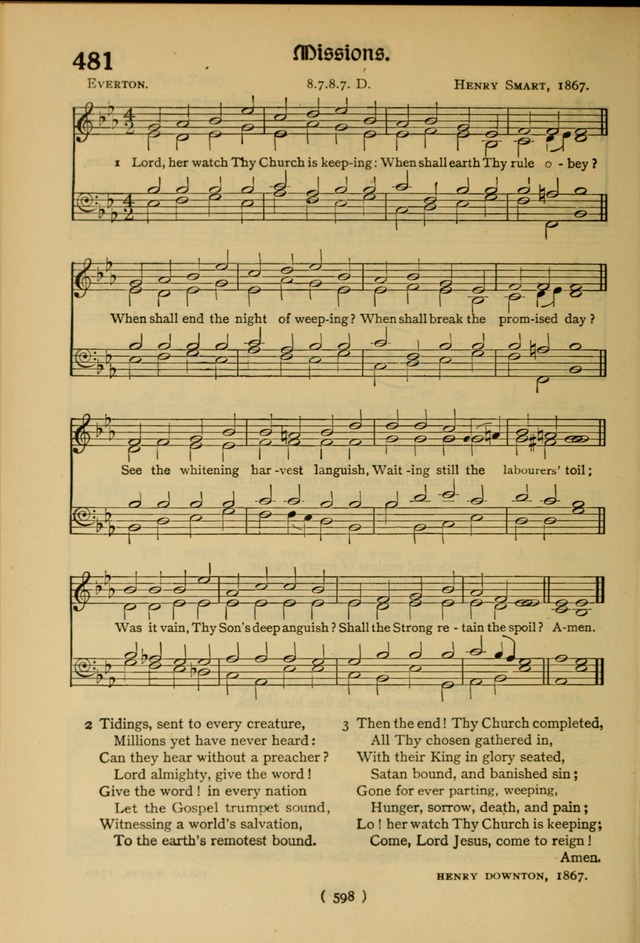 The Hymnal: as authorized and approved by the General Convention of the Protestant Episcopal Church in the United States of America in the year of our Lord 1916 page 673