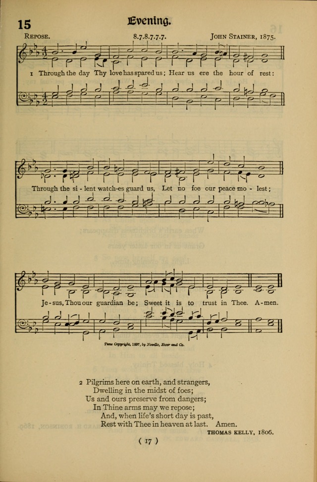 The Hymnal: as authorized and approved by the General Convention of the Protestant Episcopal Church in the United States of America in the year of our Lord 1916 page 87