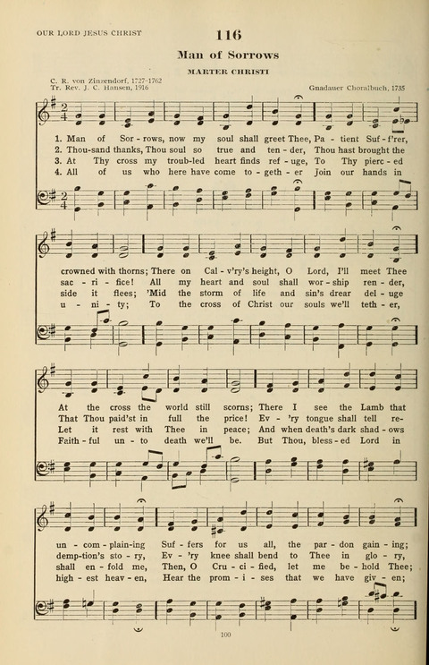 The Evangelical Hymnal page 100