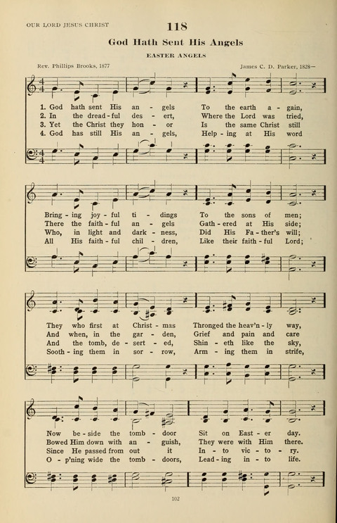 The Evangelical Hymnal page 102