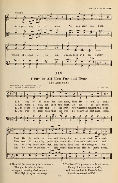 The Evangelical Hymnal page 103