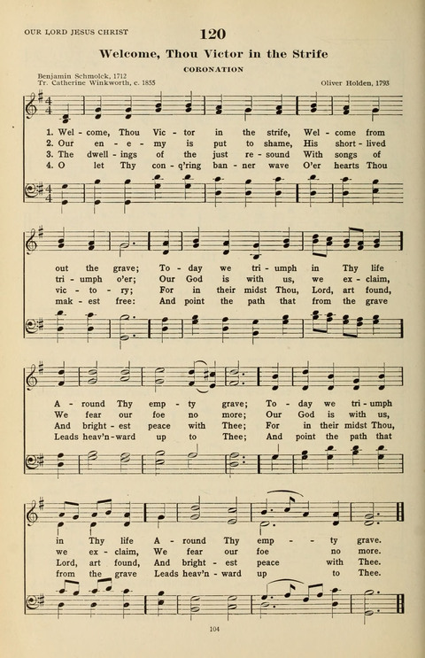 The Evangelical Hymnal page 104