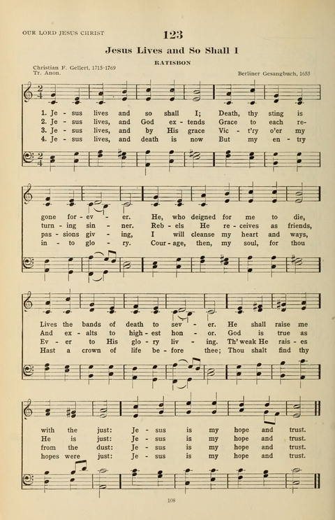 The Evangelical Hymnal page 108