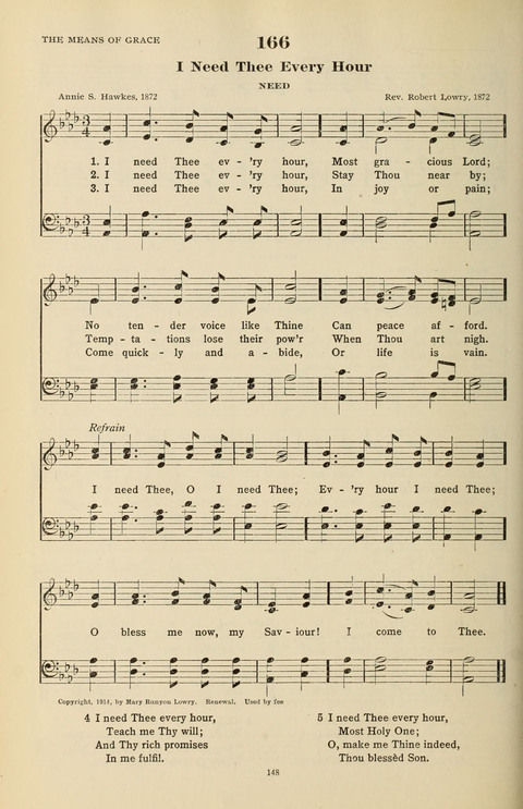 The Evangelical Hymnal page 148