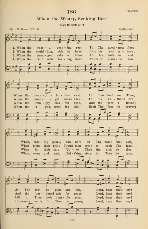 The Evangelical Hymnal page 165