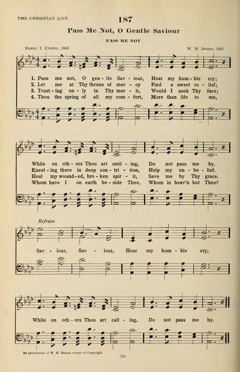 The Evangelical Hymnal page 166