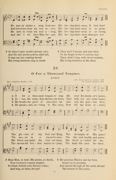 The Evangelical Hymnal page 17