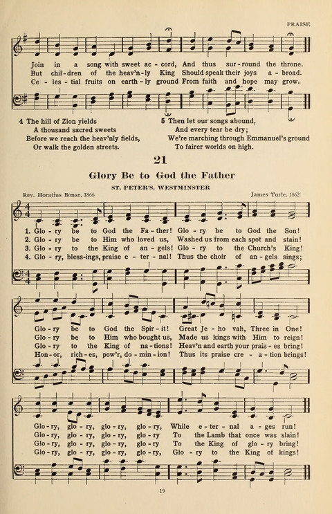 The Evangelical Hymnal page 19