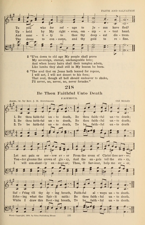 The Evangelical Hymnal page 195