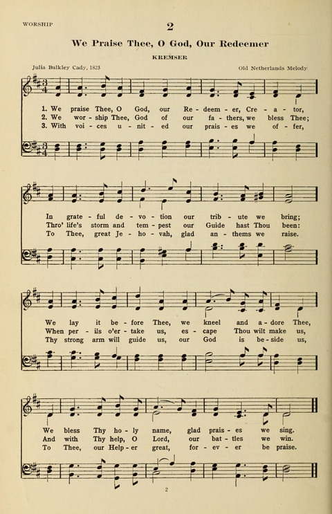 The Evangelical Hymnal page 2