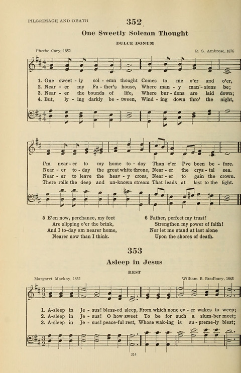 The Evangelical Hymnal page 316