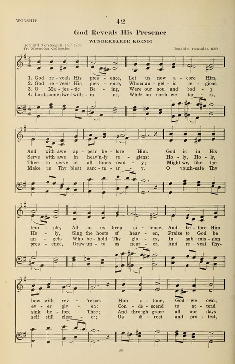 The Evangelical Hymnal page 38