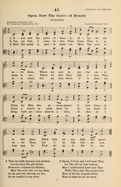 The Evangelical Hymnal page 41