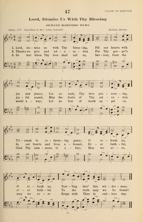 The Evangelical Hymnal page 43