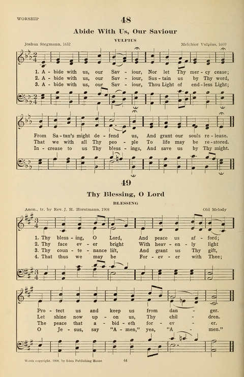 The Evangelical Hymnal page 44