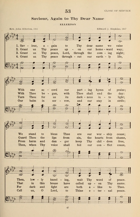 The Evangelical Hymnal page 47