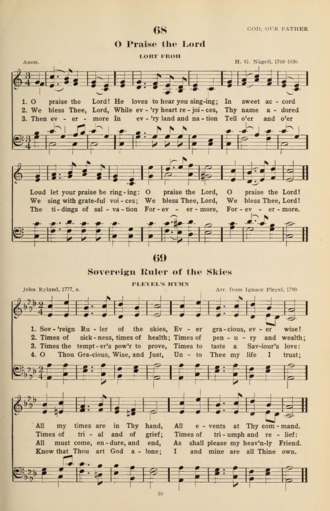 The Evangelical Hymnal page 59