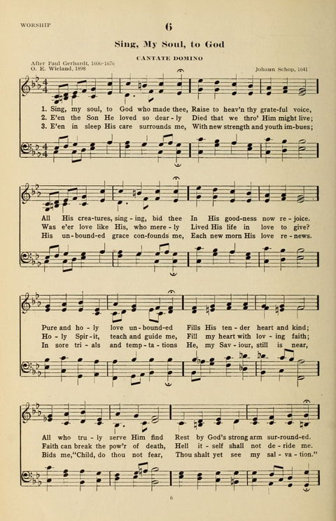 The Evangelical Hymnal page 6