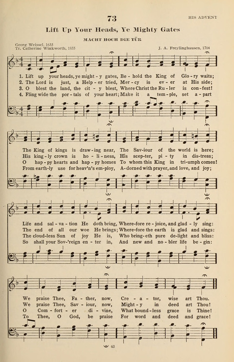 The Evangelical Hymnal page 63