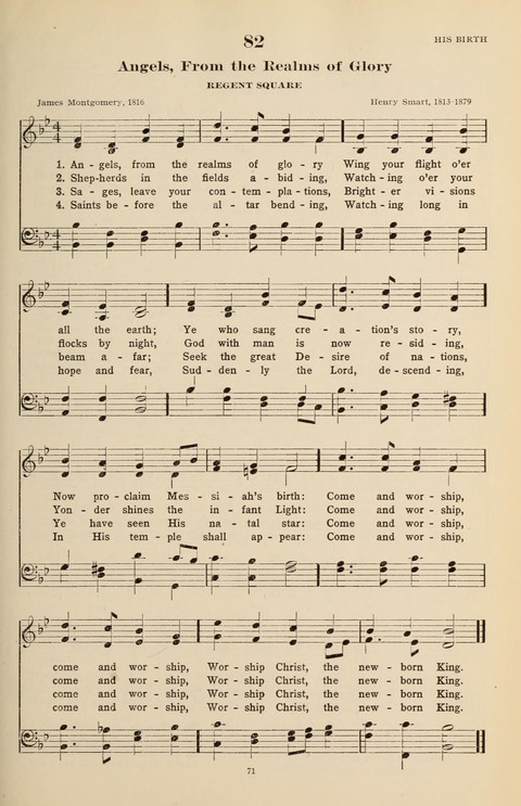 The Evangelical Hymnal page 71