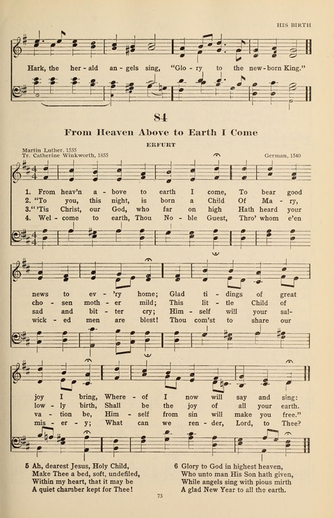 The Evangelical Hymnal page 73