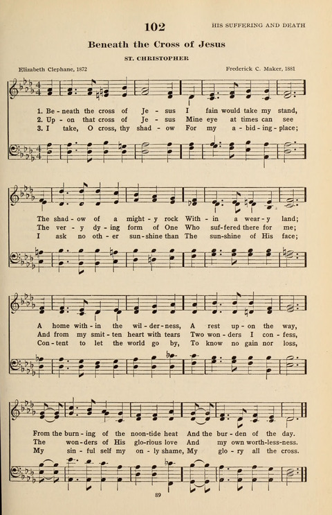 The Evangelical Hymnal page 89