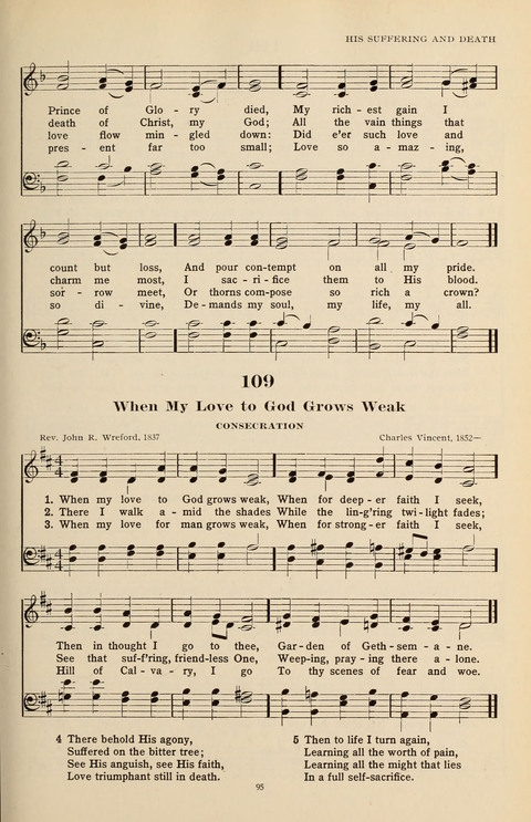 The Evangelical Hymnal page 95