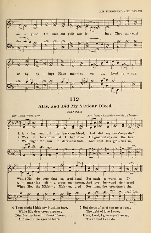 The Evangelical Hymnal page 97