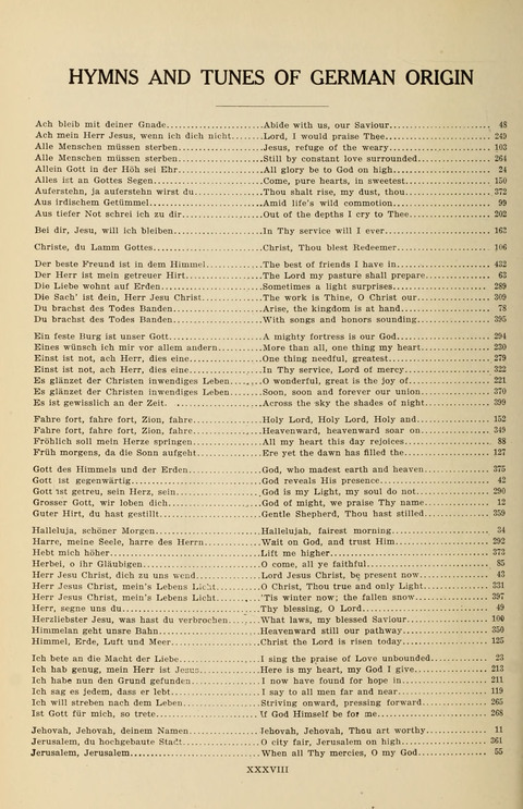 The Evangelical Hymnal page xli