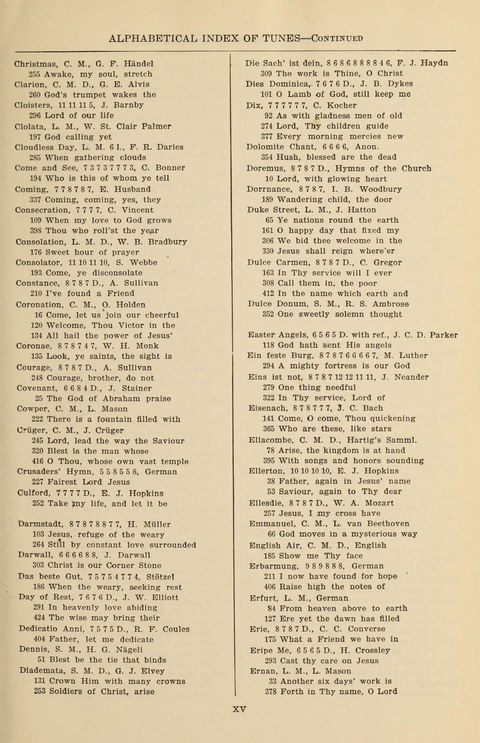 The Evangelical Hymnal page xviii