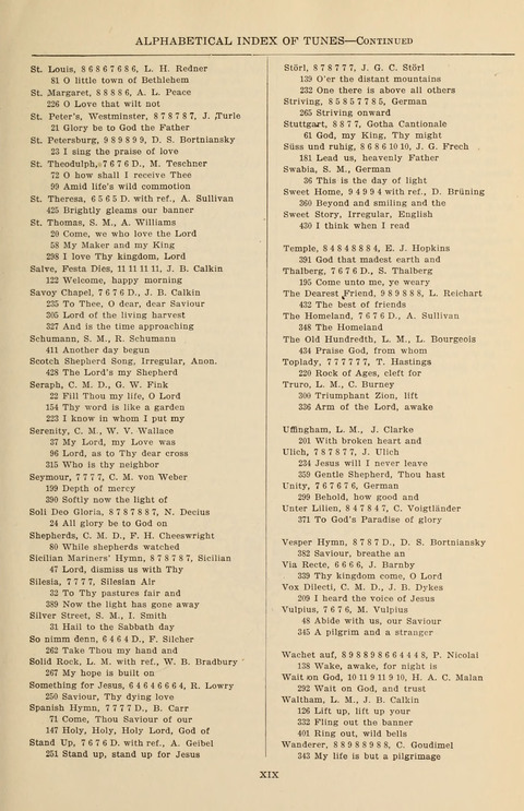 The Evangelical Hymnal page xxii