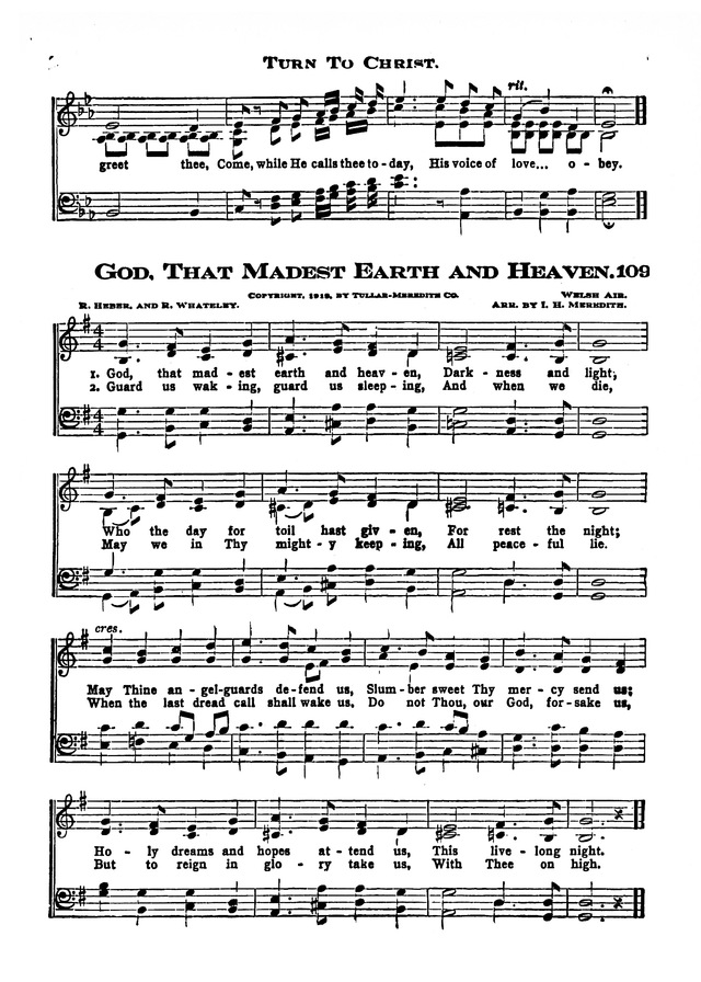 The Excelsior Hymnal page 109