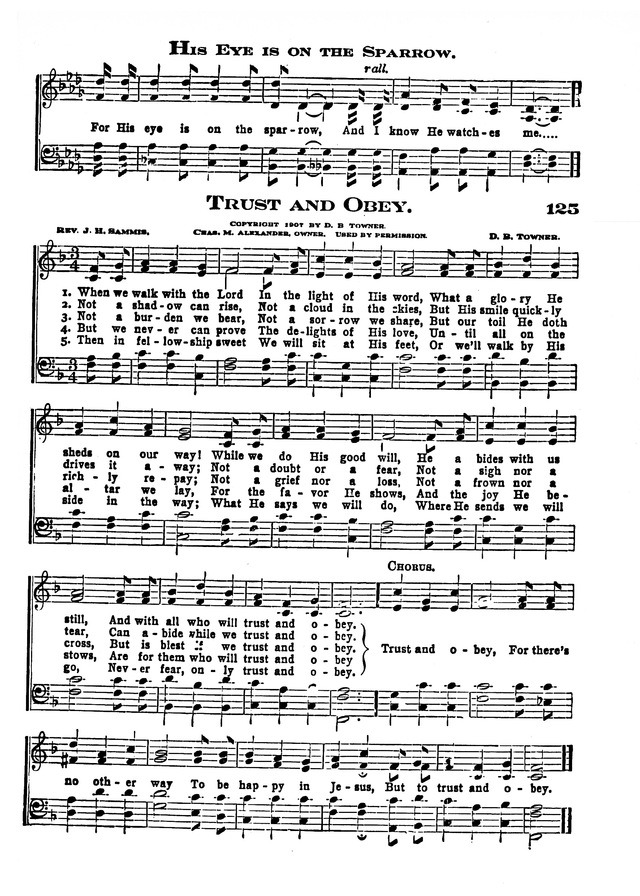 The Excelsior Hymnal page 125