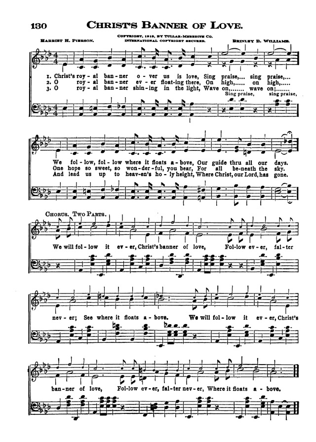 The Excelsior Hymnal page 130