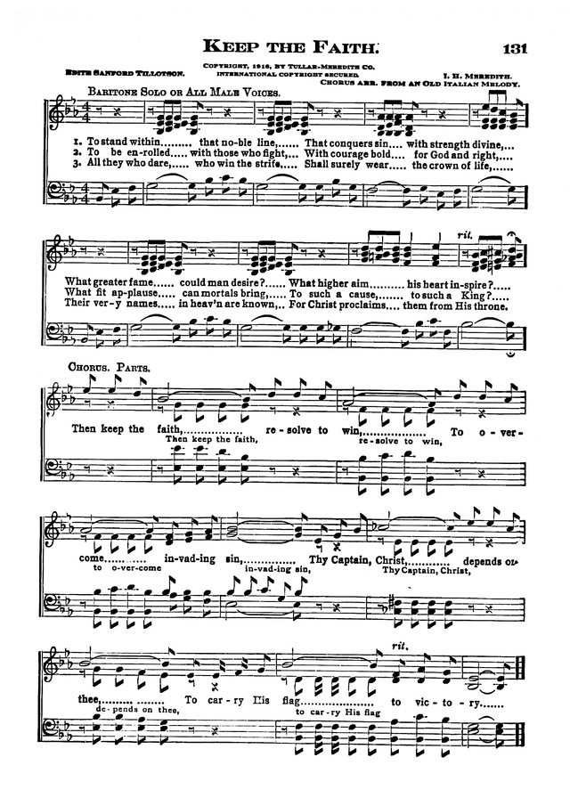 The Excelsior Hymnal page 131