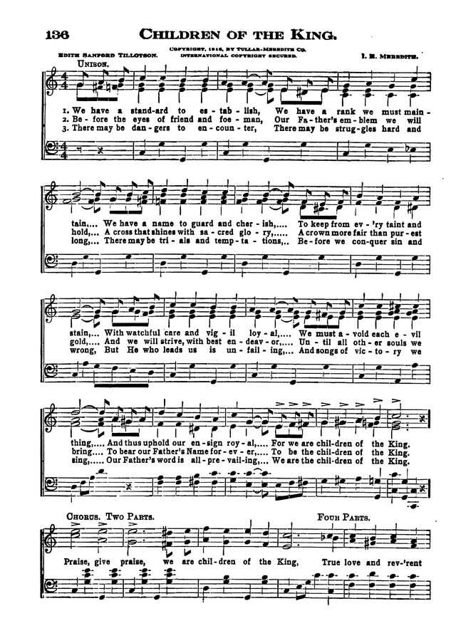 The Excelsior Hymnal page 136