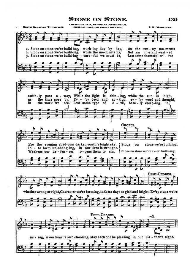 The Excelsior Hymnal page 139