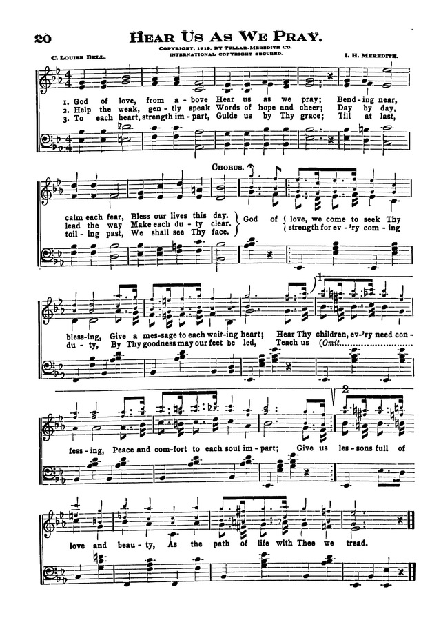 The Excelsior Hymnal page 20