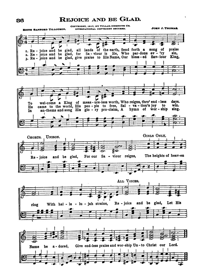 The Excelsior Hymnal page 36