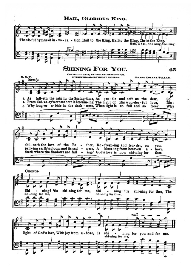 The Excelsior Hymnal page 45