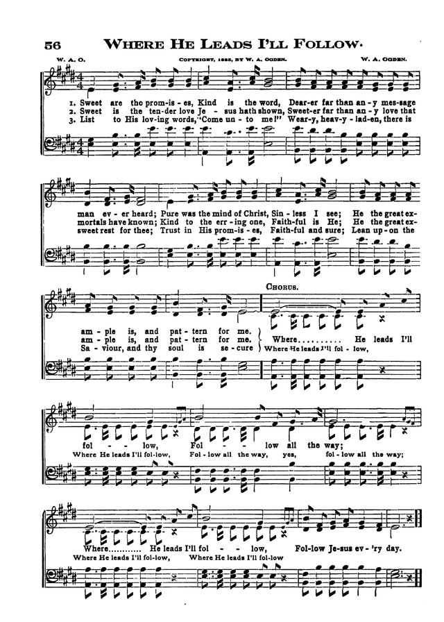 The Excelsior Hymnal page 56