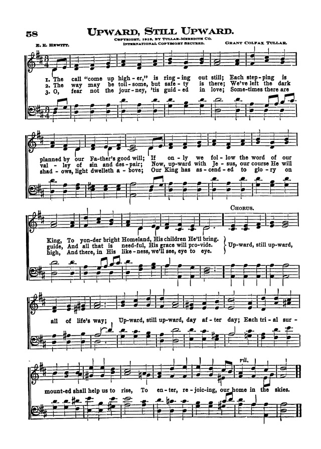 The Excelsior Hymnal page 58