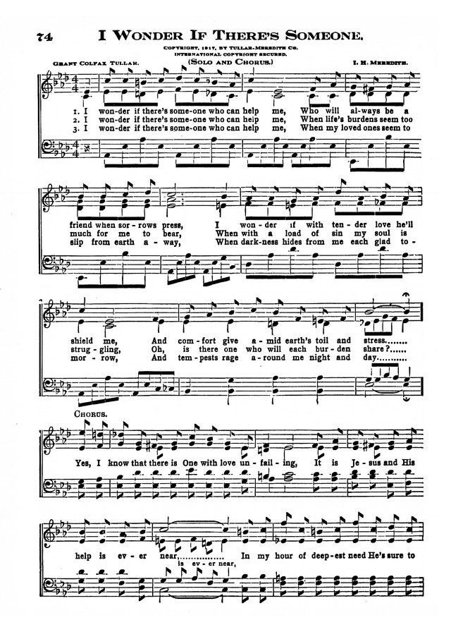 The Excelsior Hymnal page 74