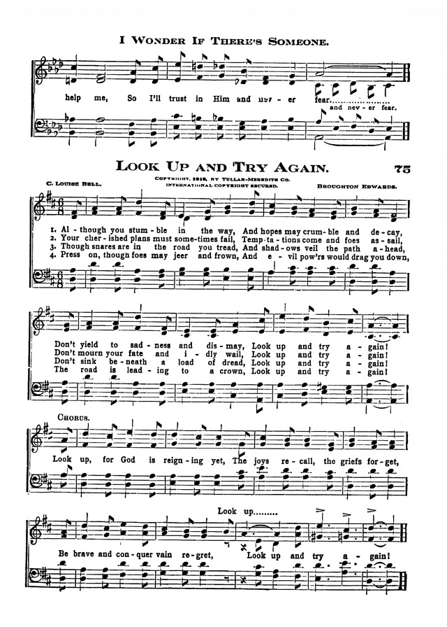 The Excelsior Hymnal page 75