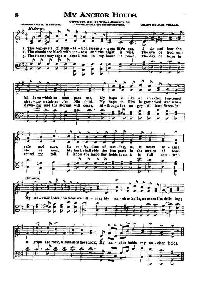 The Excelsior Hymnal page 8