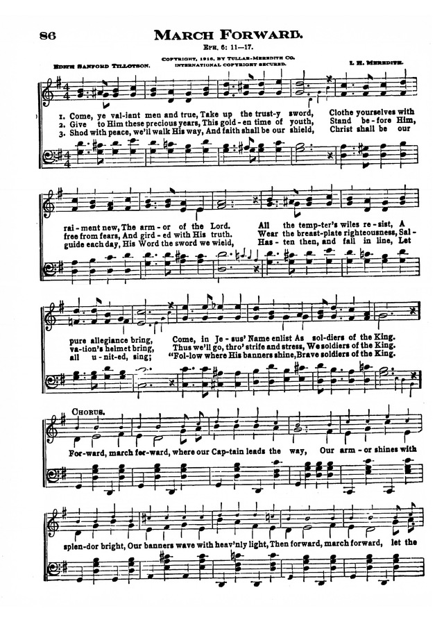 The Excelsior Hymnal page 86